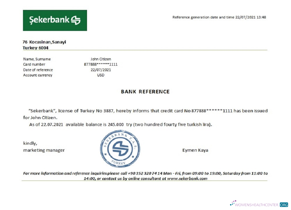 Download Turkey Sekerbank reference Photoshop template